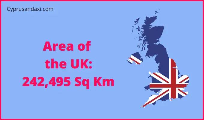 Area of the United Kingdom compared to Arkansas