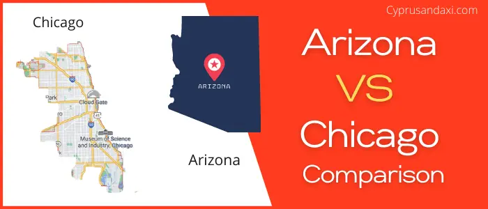 Is Arizona bigger than Chicago