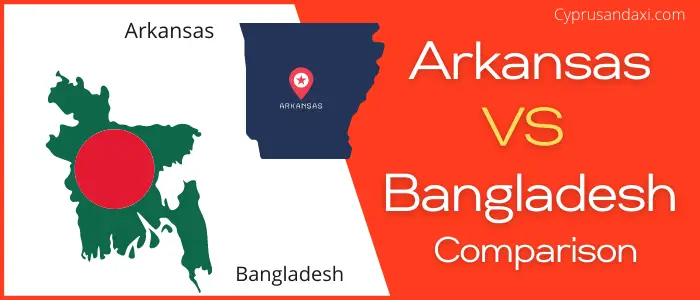 Is Arkansas bigger than Bangladesh