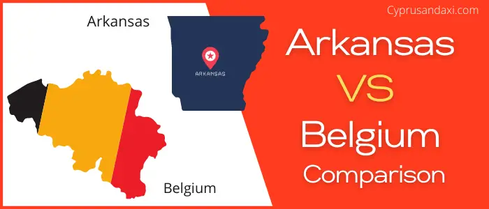 Is Arkansas bigger than Belgium