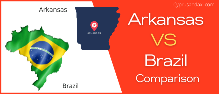Is Arkansas bigger than Brazil