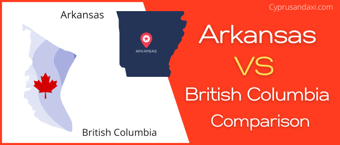 Is Arkansas bigger than British Columbia