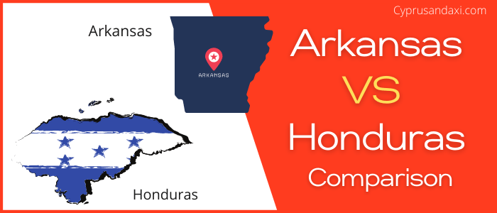 Is Arkansas bigger than Honduras