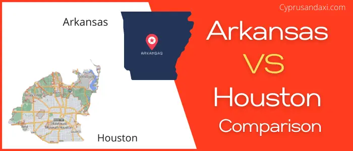 Is Arkansas bigger than Houston