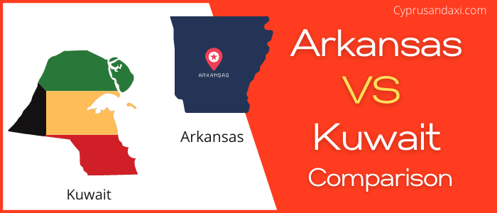 Is Arkansas bigger than Kuwait