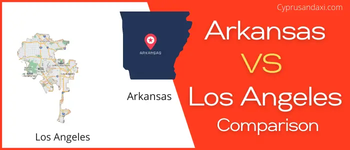Is Arkansas bigger than Los Angeles