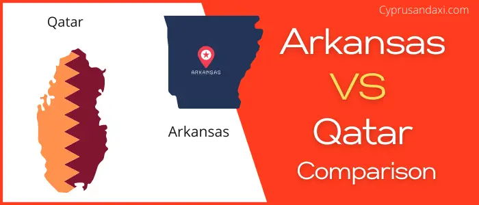 Is Arkansas bigger than Qatar