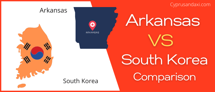 Is Arkansas bigger than South Korea