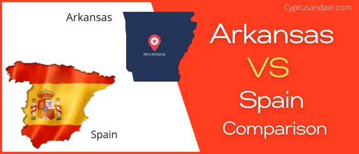 Is Arkansas bigger than Spain