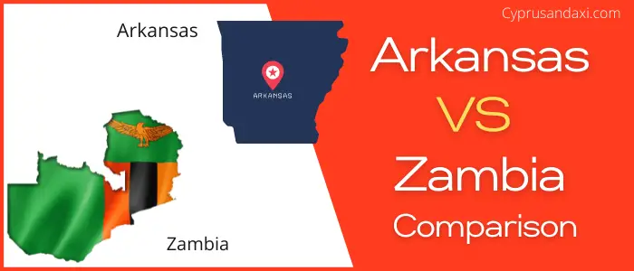 Is Arkansas bigger than Zambia