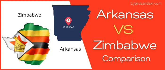 Is Arkansas bigger than Zimbabwe