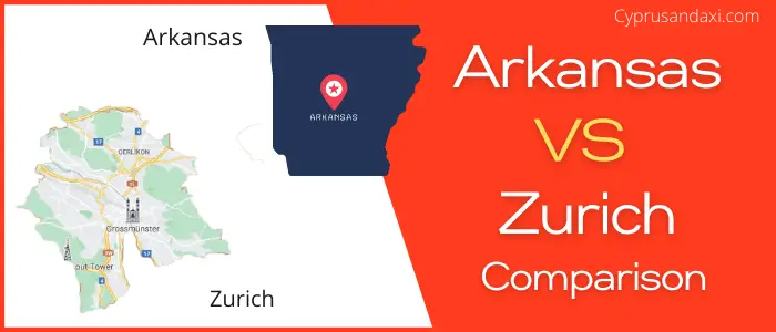 Is Arkansas bigger than Zurich