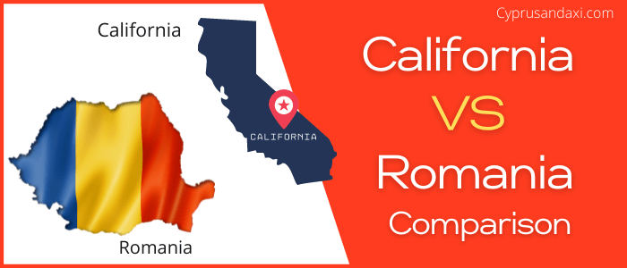Is California bigger than Romania