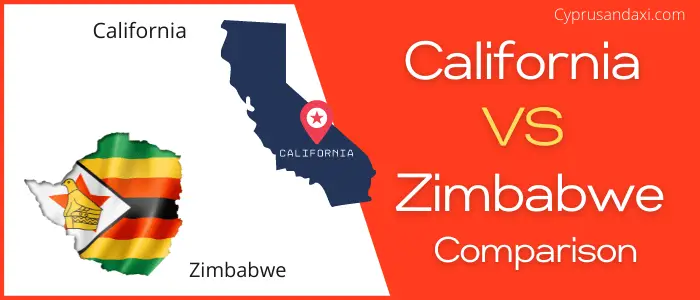Is California bigger than Zimbabwe