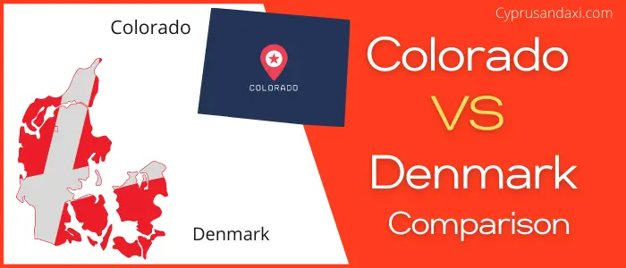 Is Colorado bigger than Denmark