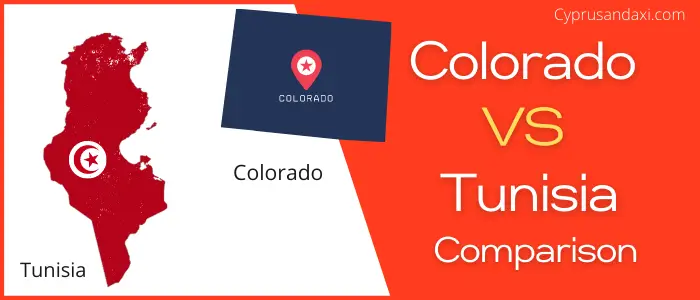 Is Colorado bigger than Tunisia