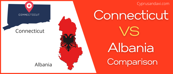 Is Connecticut bigger than Albania