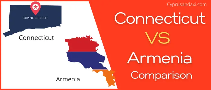 Is Connecticut bigger than Armenia