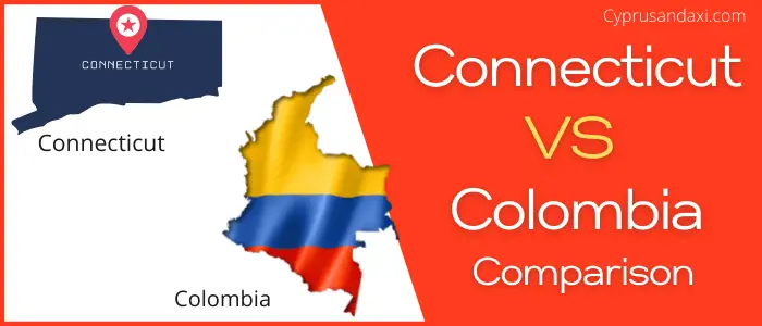 Is Connecticut bigger than Colombia