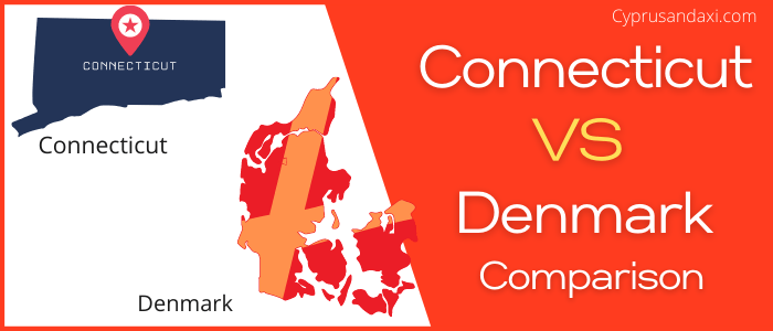 Is Connecticut bigger than Denmark