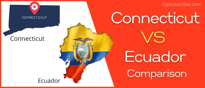 Is Connecticut bigger than Ecuador