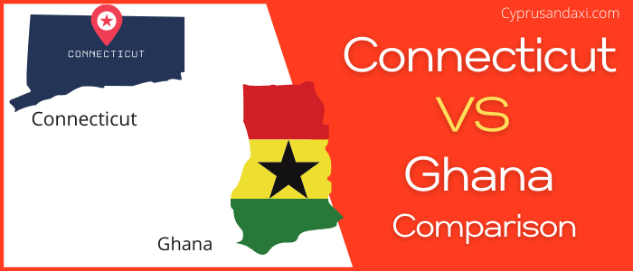 Is Connecticut bigger than Ghana