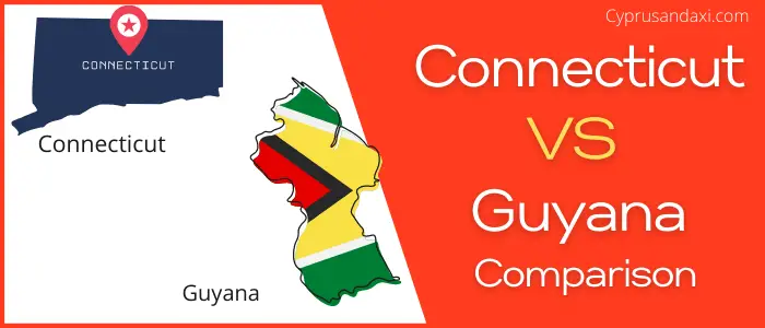 Is Connecticut bigger than Guyana