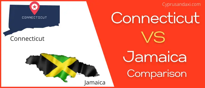 Is Connecticut bigger than Jamaica