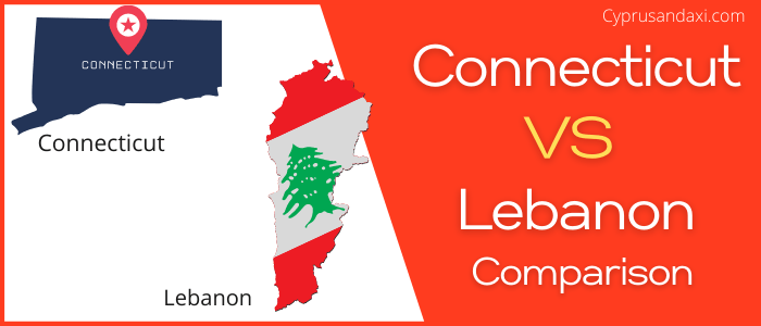 Is Connecticut bigger than Lebanon