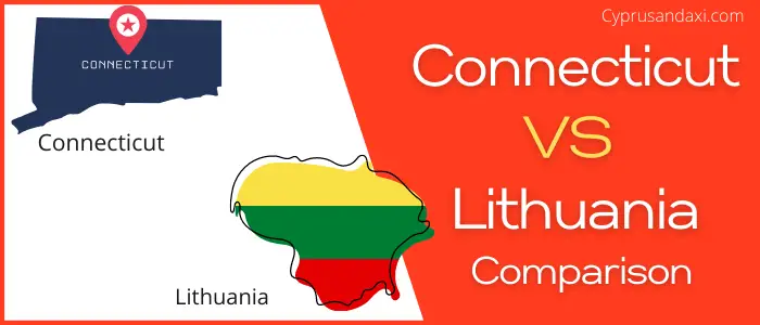 Is Connecticut bigger than Lithuania