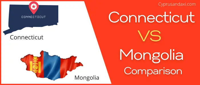 Is Connecticut bigger than Mongolia