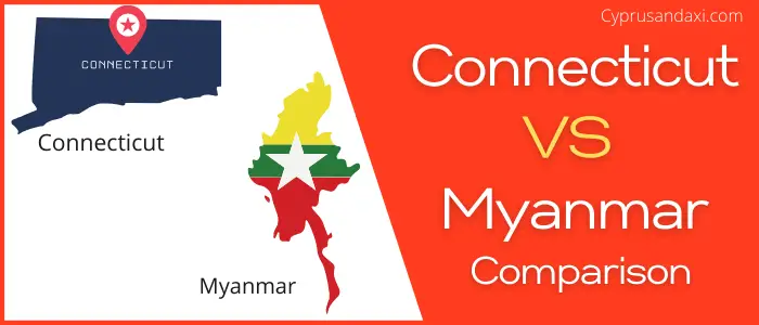 Is Connecticut bigger than Myanmar