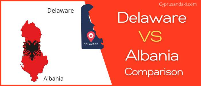 Is Delaware bigger than Albania