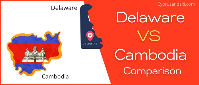 Is Delaware bigger than Cambodia