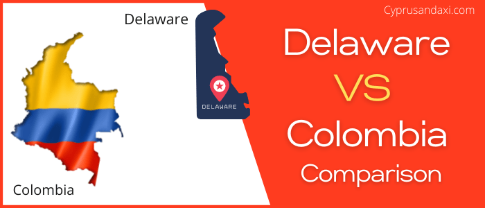 Is Delaware bigger than Colombia
