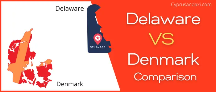 Is Delaware bigger than Denmark