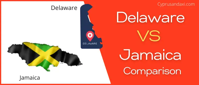 Is Delaware bigger than Jamaica