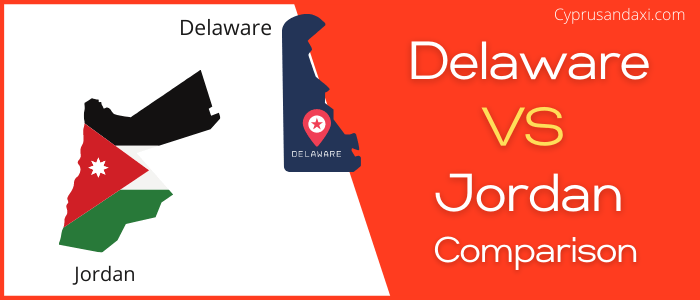 Is Delaware bigger than Jordan