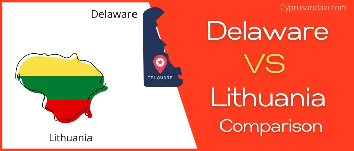 Is Delaware bigger than Lithuania