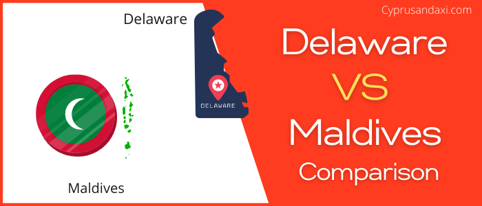 Is Delaware bigger than Maldives
