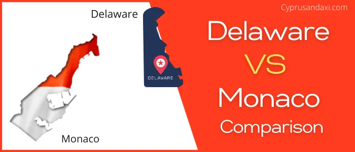 Is Delaware bigger than Monaco