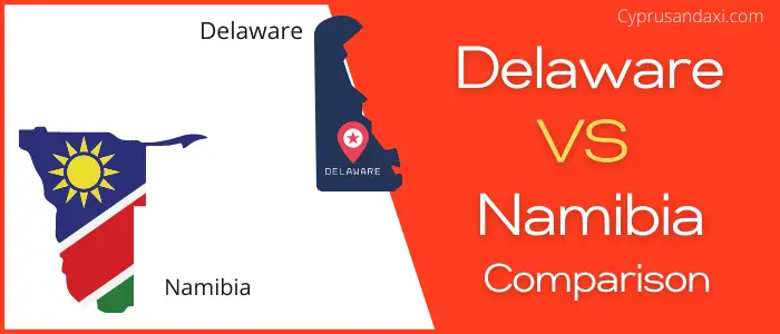 Is Delaware bigger than Namibia
