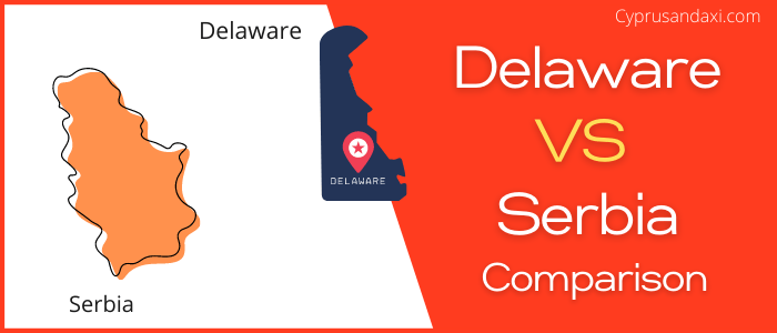 Is Delaware bigger than Serbia