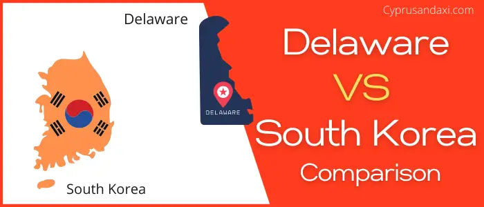 Is Delaware bigger than South Korea