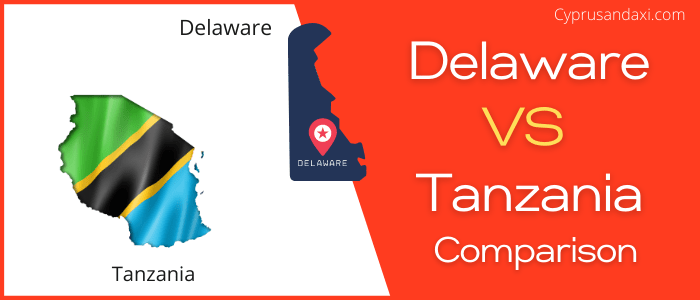Is Delaware bigger than Tanzania