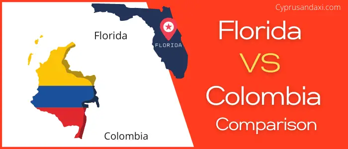 Is Florida bigger than Colombia