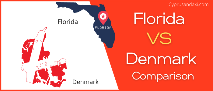 Is Florida bigger than Denmark