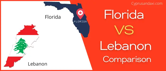 Is Florida bigger than Lebanon