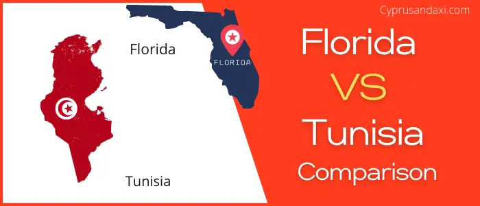 Is Florida bigger than Tunisia