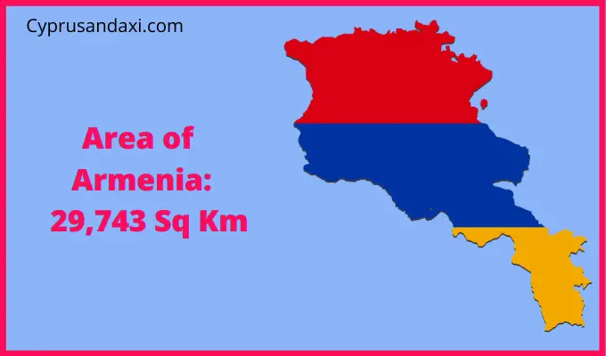 Area of Armenia compared to Georgia